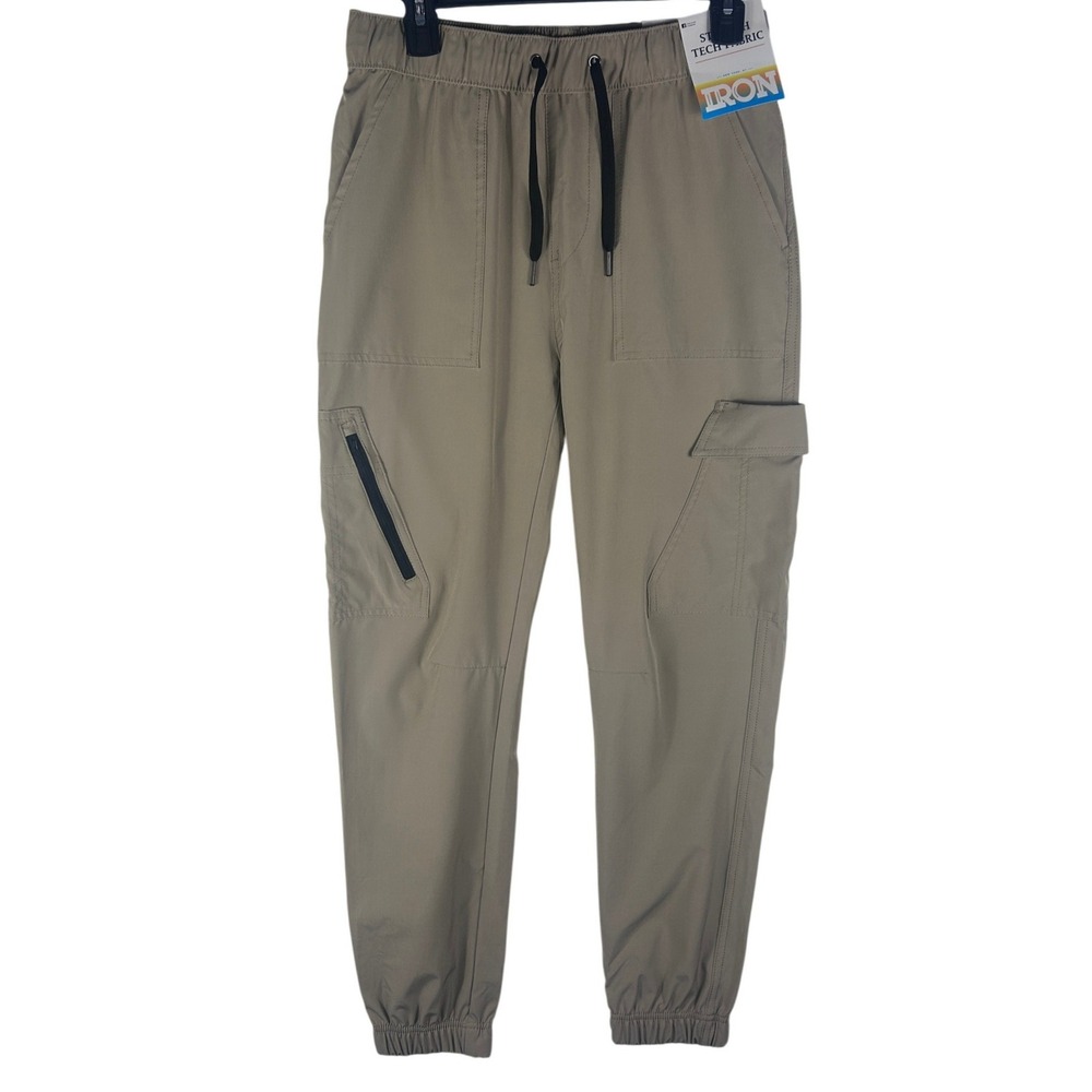 Iron Co Mens Sandstone Stretch Tech Fabric Cargo Jogger Pants I727392 Small NWT